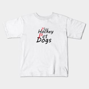 play hockey pet dogs Kids T-Shirt